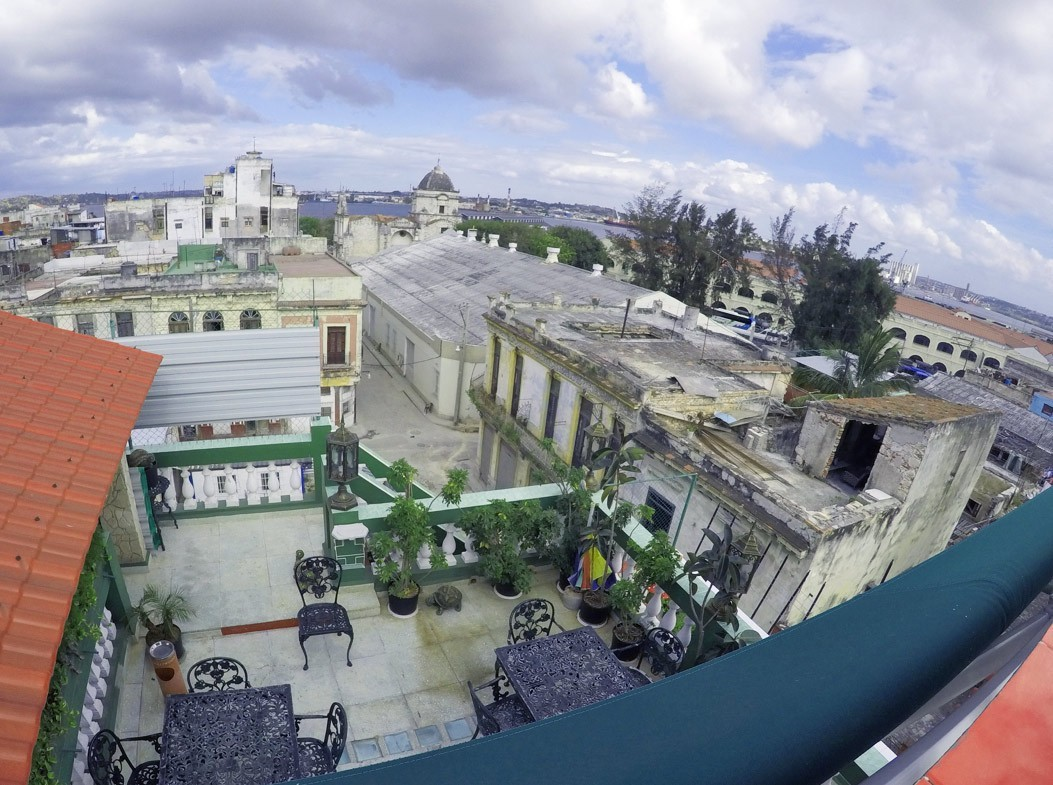 The view from the top of Vista al Mar guesthouse in Old Havana
