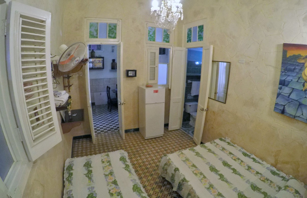 Room 2 of La Caridad hostal in Old Havana