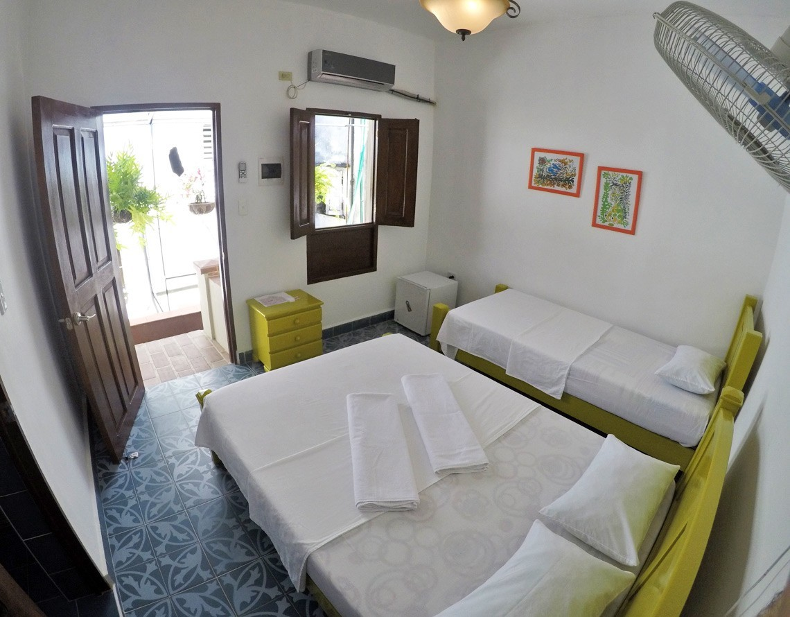 Room 6 of Casa Obrapia is a bright and airy Bnb room in Old Havana Cuba