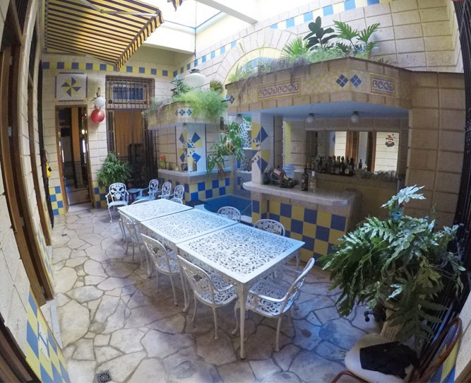 interior patio in Havana